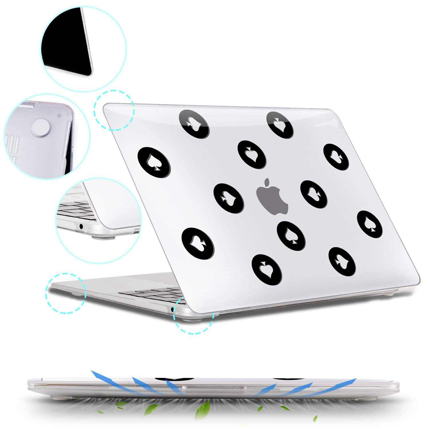 Painting MacBook Case with Spades Pattern