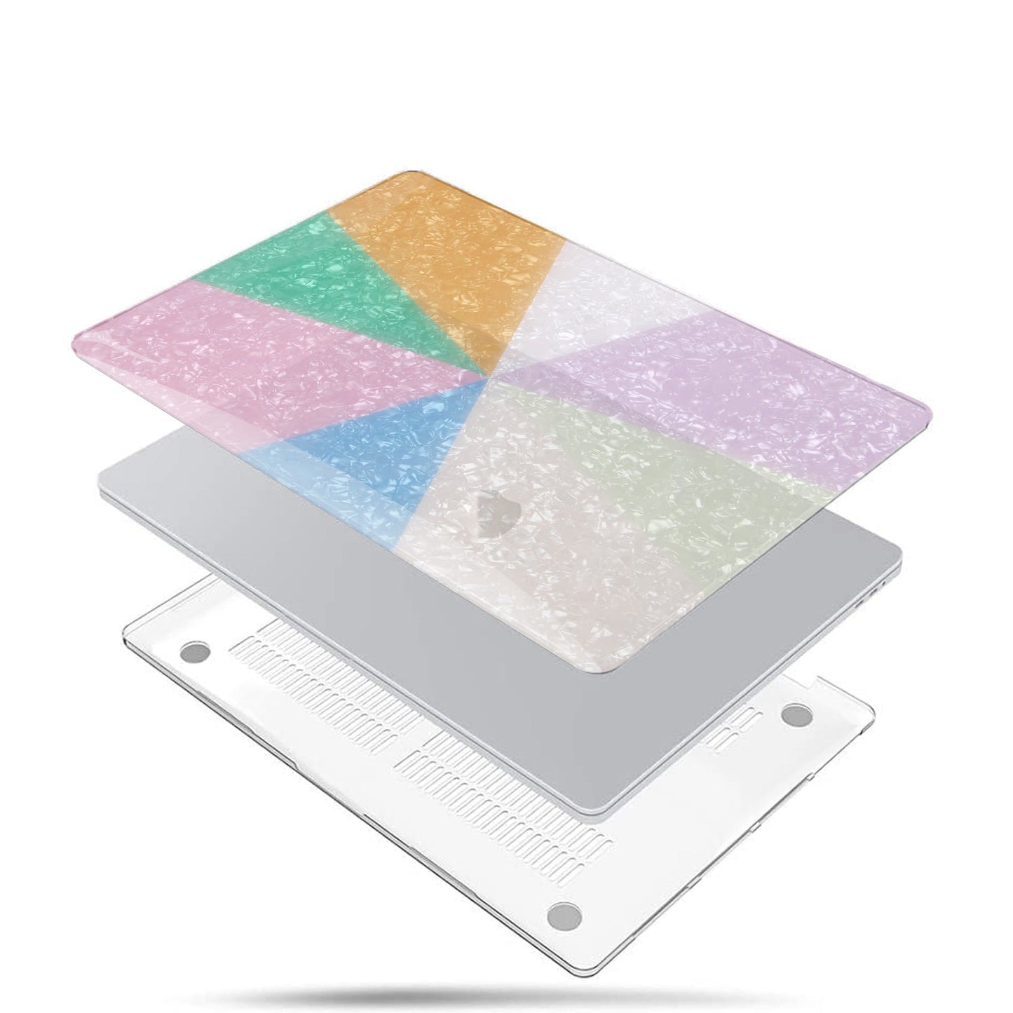 Colorful Glitter Pearl Shell Macbook Case