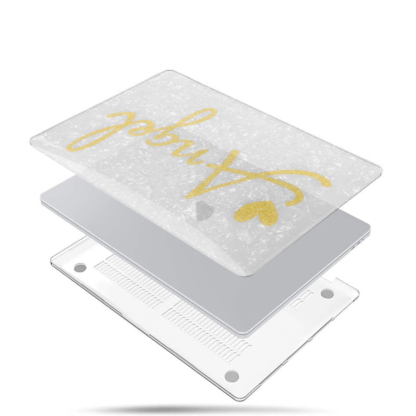 Angel Glitter Pearl Shell Macbook Case