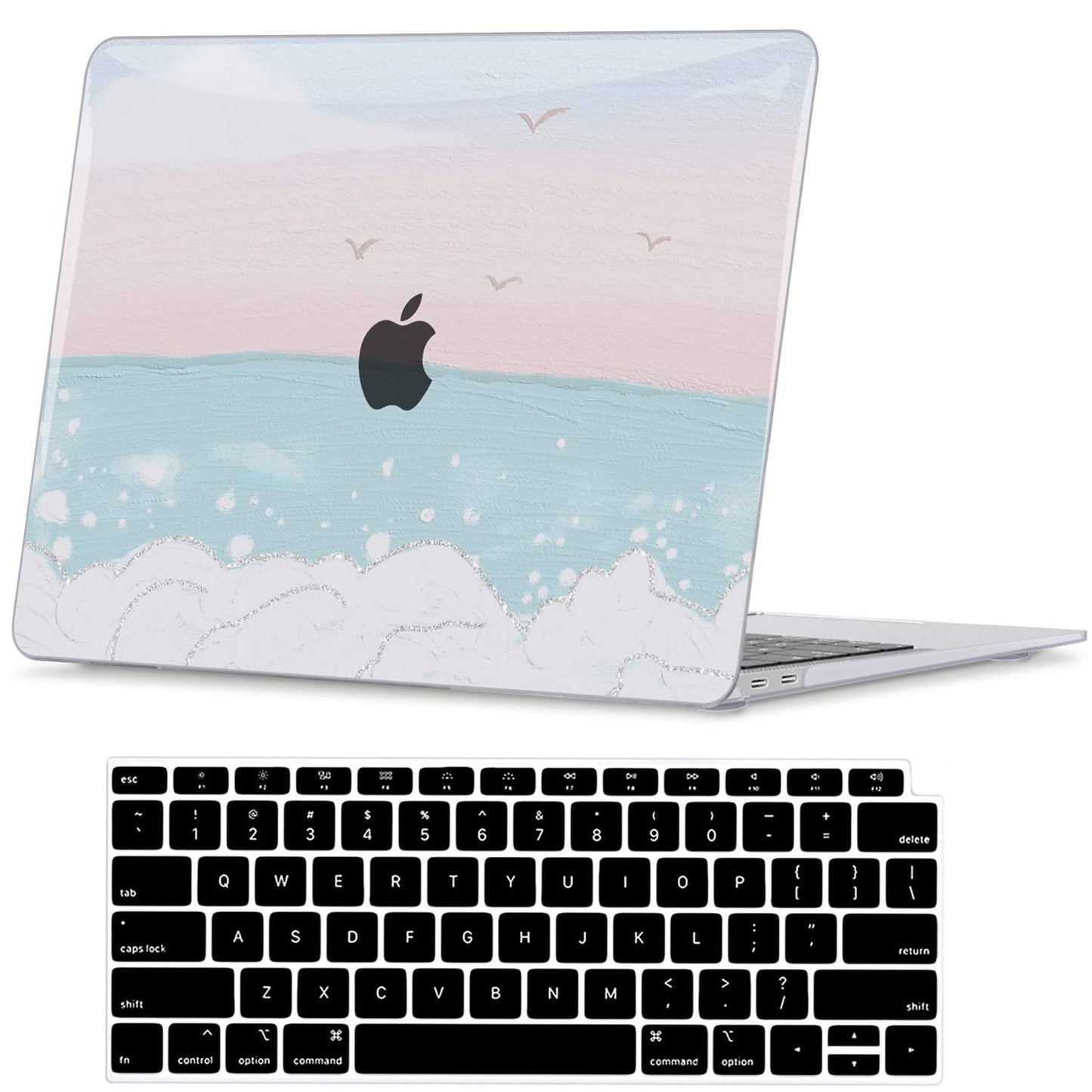 Painting MacBook Case with Waves Pattern