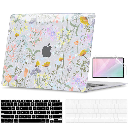 Flower Glitter Pearl Shell Macbook Case