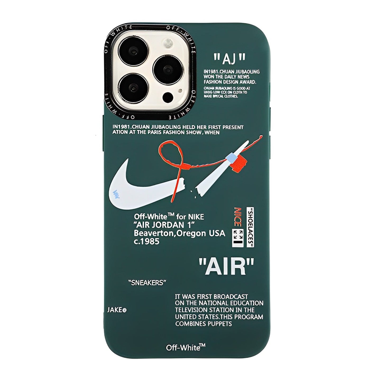 NIKE × Air Jordan 1× KAWS ×NASA Tags Fashion iPhone Case