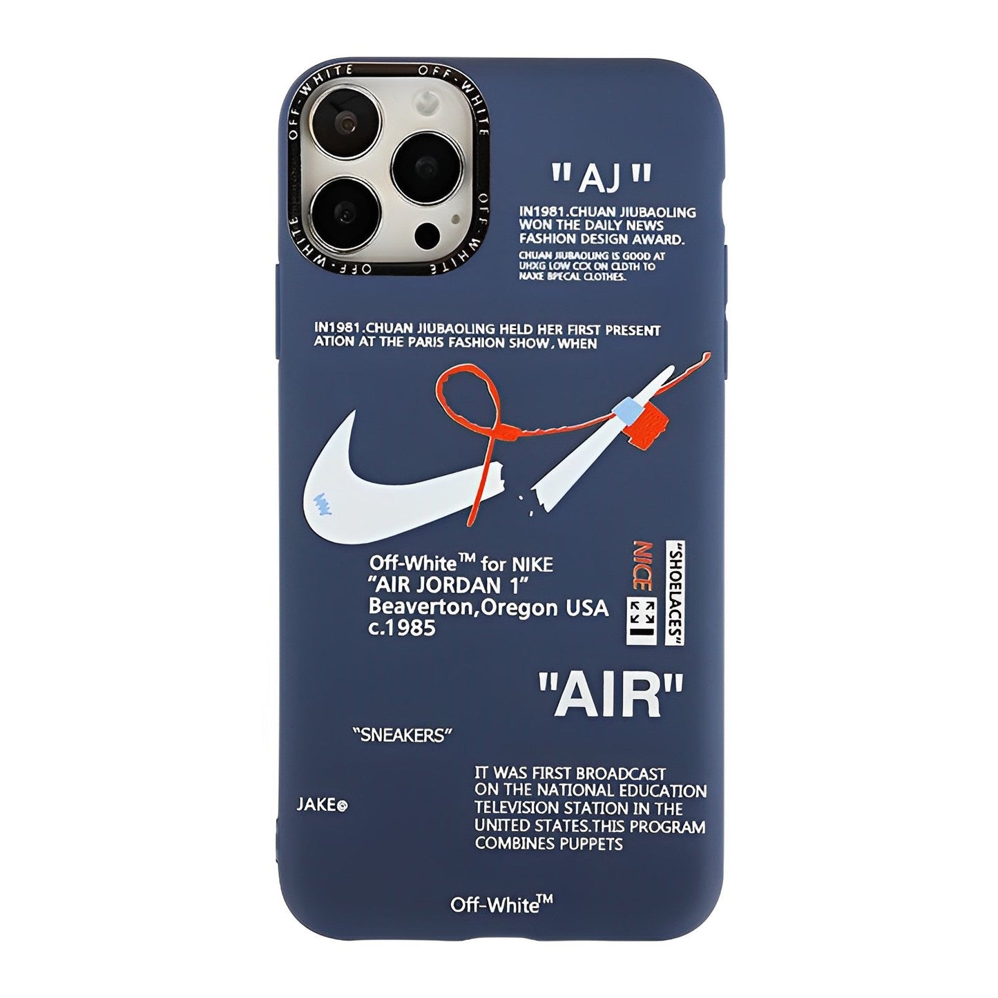 NIKE × Air Jordan 1× KAWS ×NASA Tags Fashion iPhone Case