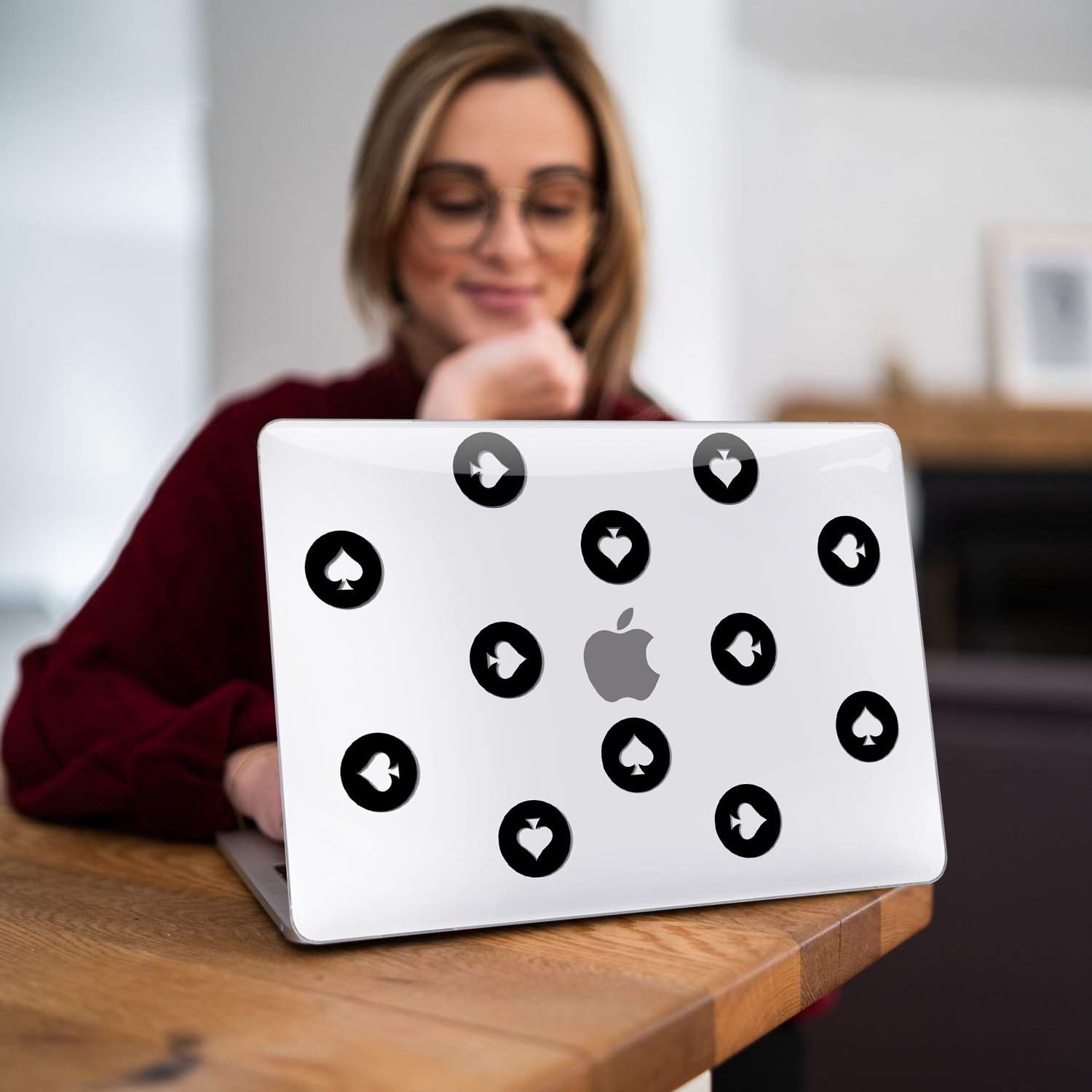 Painting MacBook Case with Spades Pattern