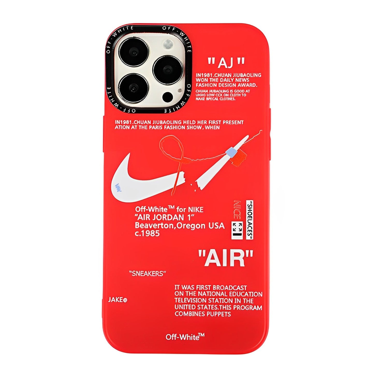 NIKE × Air Jordan 1× KAWS ×NASA Tags Fashion iPhone Case