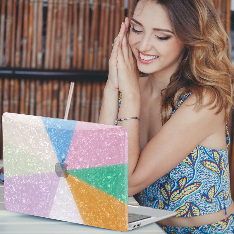 Colorful Glitter Pearl Shell Macbook Case