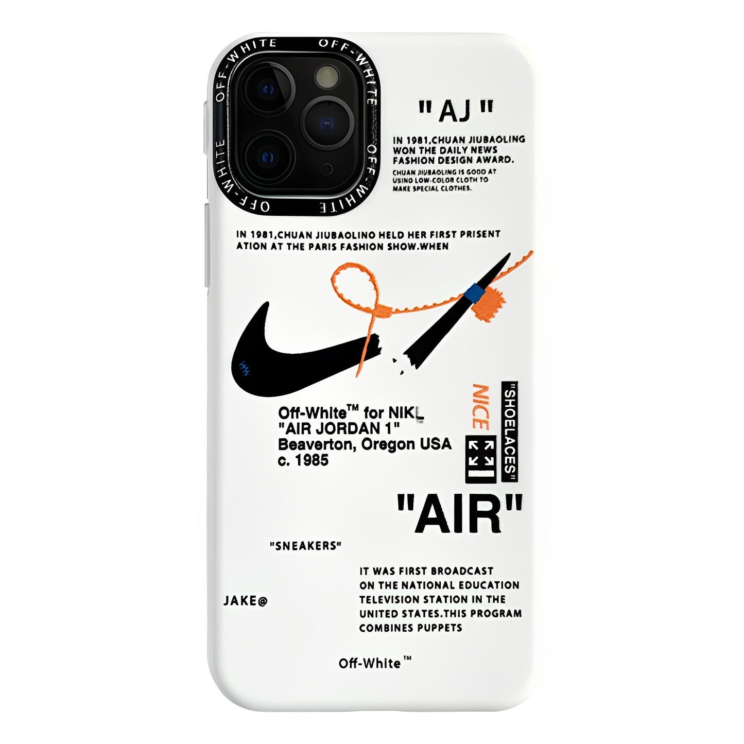 NIKE × Air Jordan 1× KAWS ×NASA Tags Fashion iPhone Case